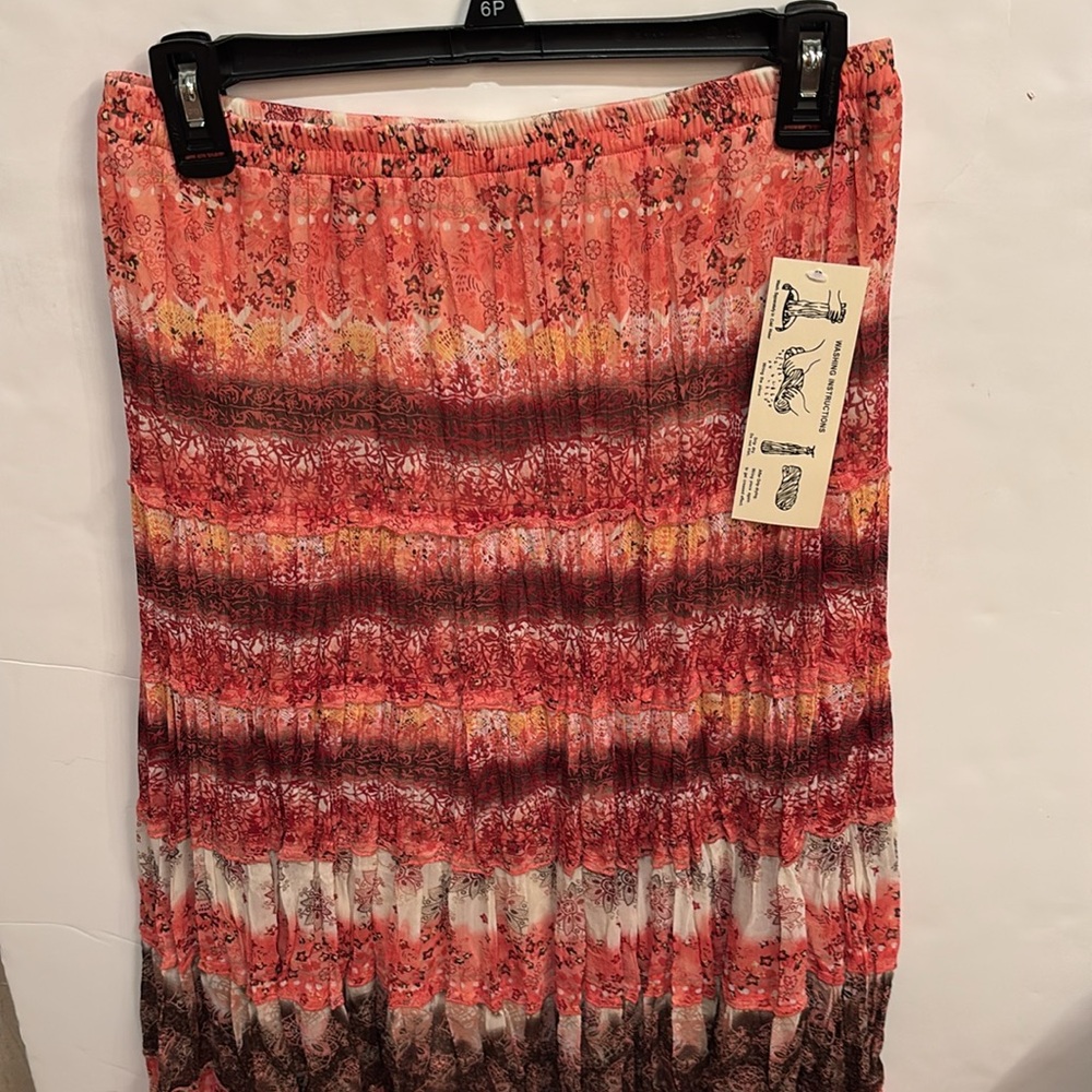 NWT Christopher and Banks, Bohemian Multicolor Maxi Skirt S colorful Fall - Picture 3 of 10